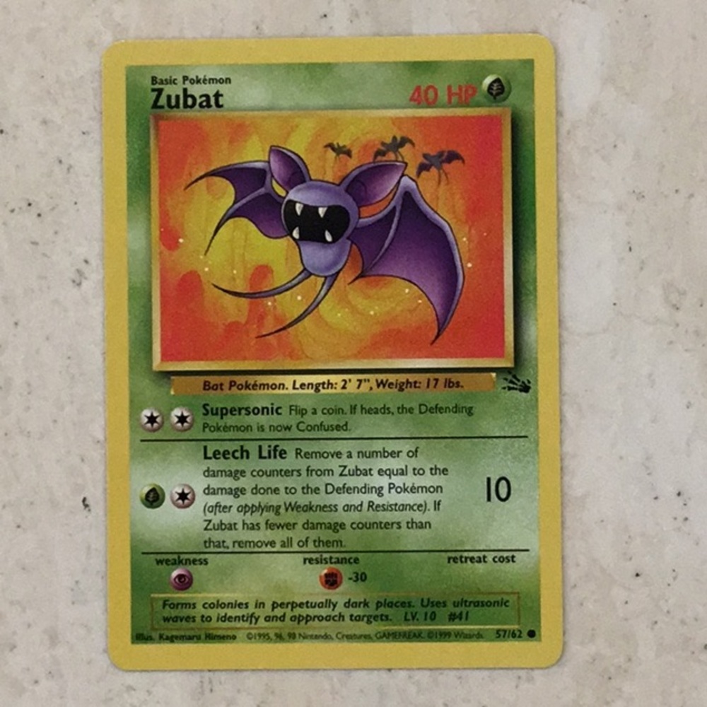 1999 Pokemon Cards Gastly 50/102 Cloyster 32/62 Golbat 34/62 Zubat Lot Of 8 Card - Picture 4 of 13